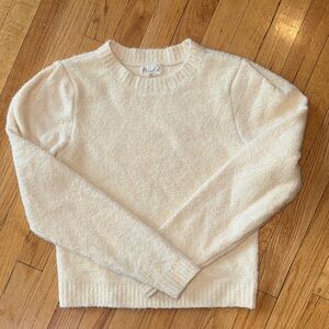 Marled Soft Cream Crew Neck Sweater